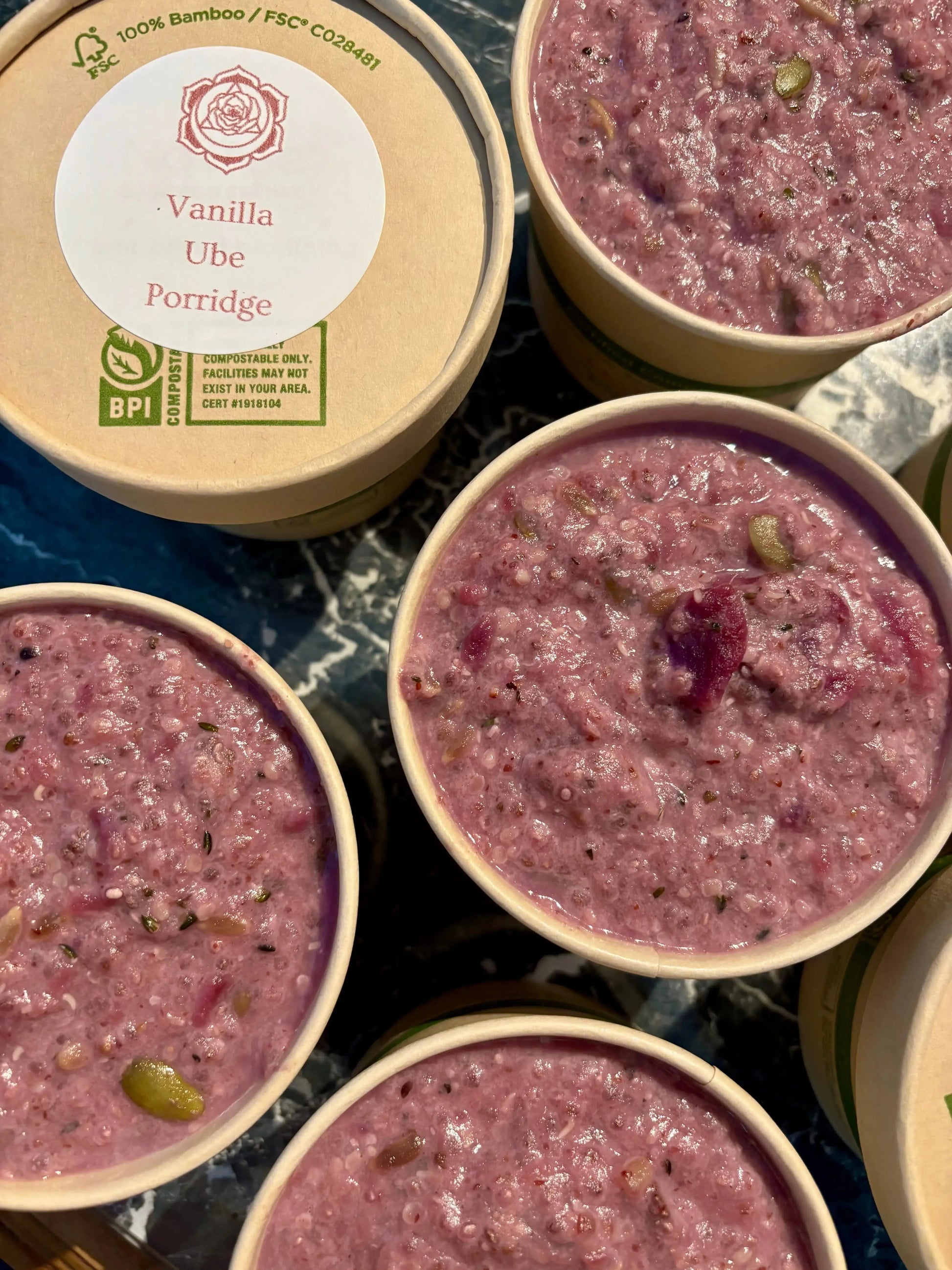 Vanilla Ube Porridge Nourish Meal Delivery