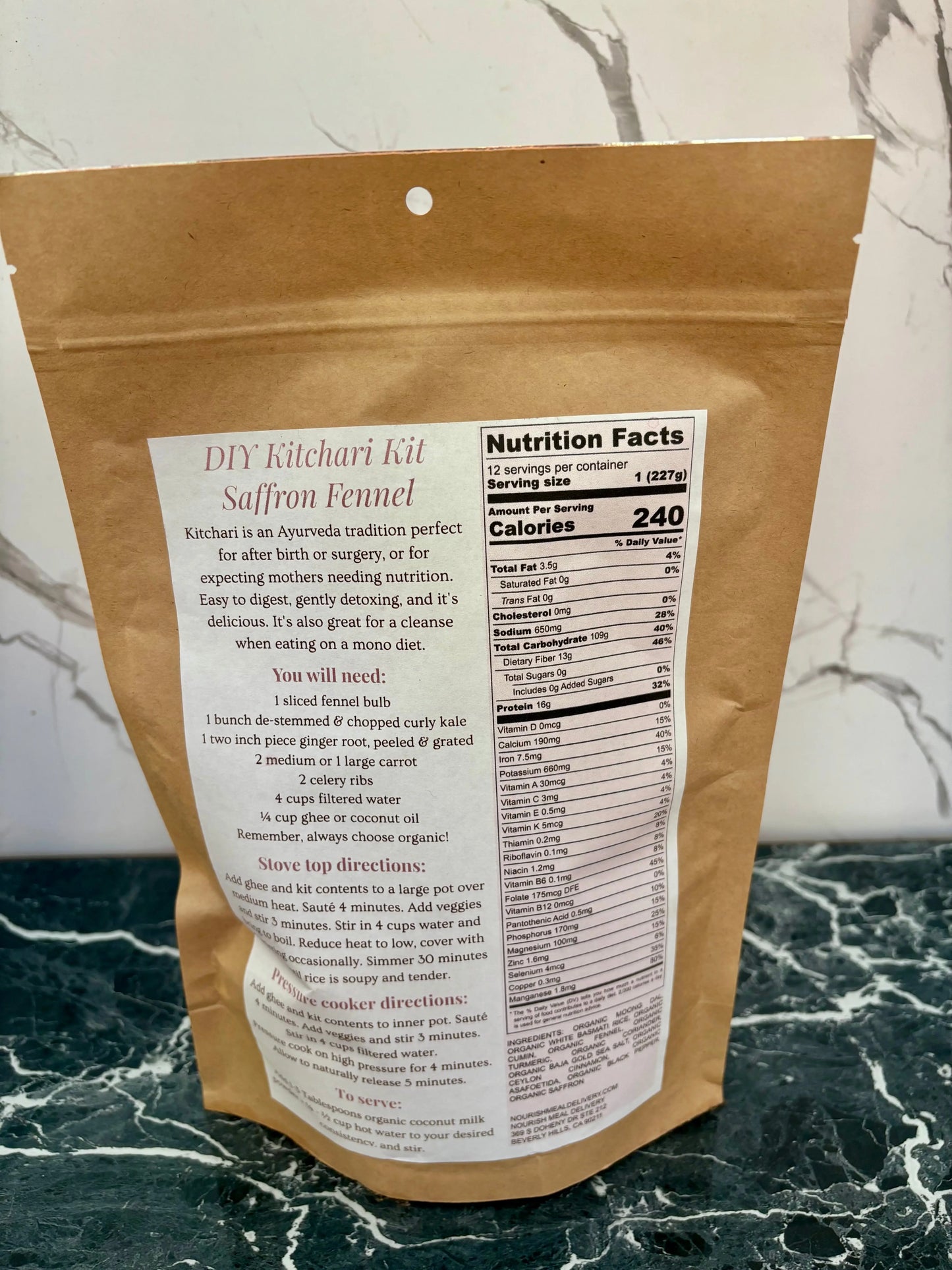 DIY Kitchari Kit – Saffron Fennel Nourish Meal Delivery