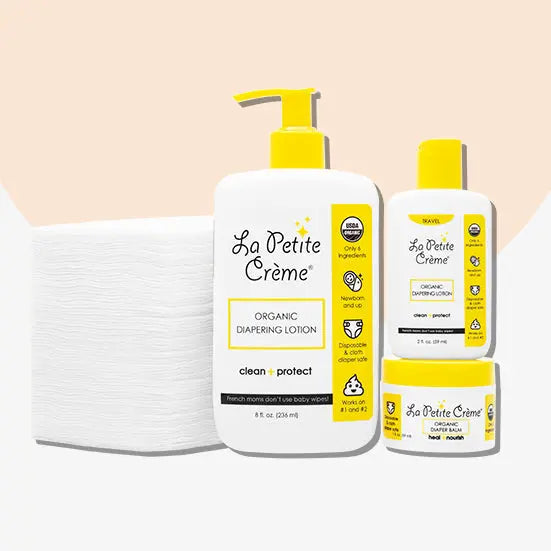 Organic French Diaper Care - Gift Set (Disposable Pads) La Petite Creme