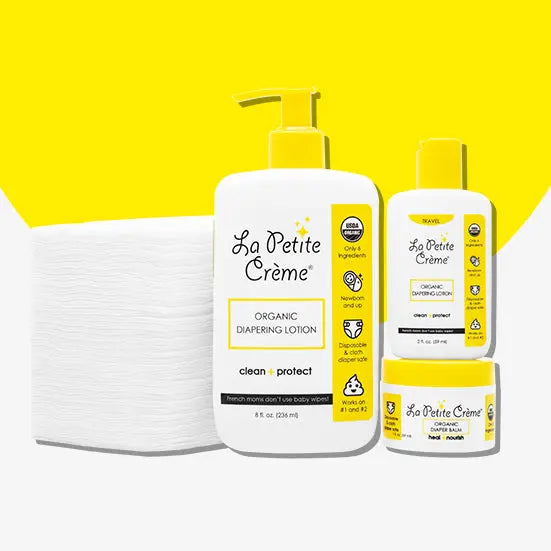 Organic French Diaper Care - Gift Set (Disposable Pads) La Petite Creme