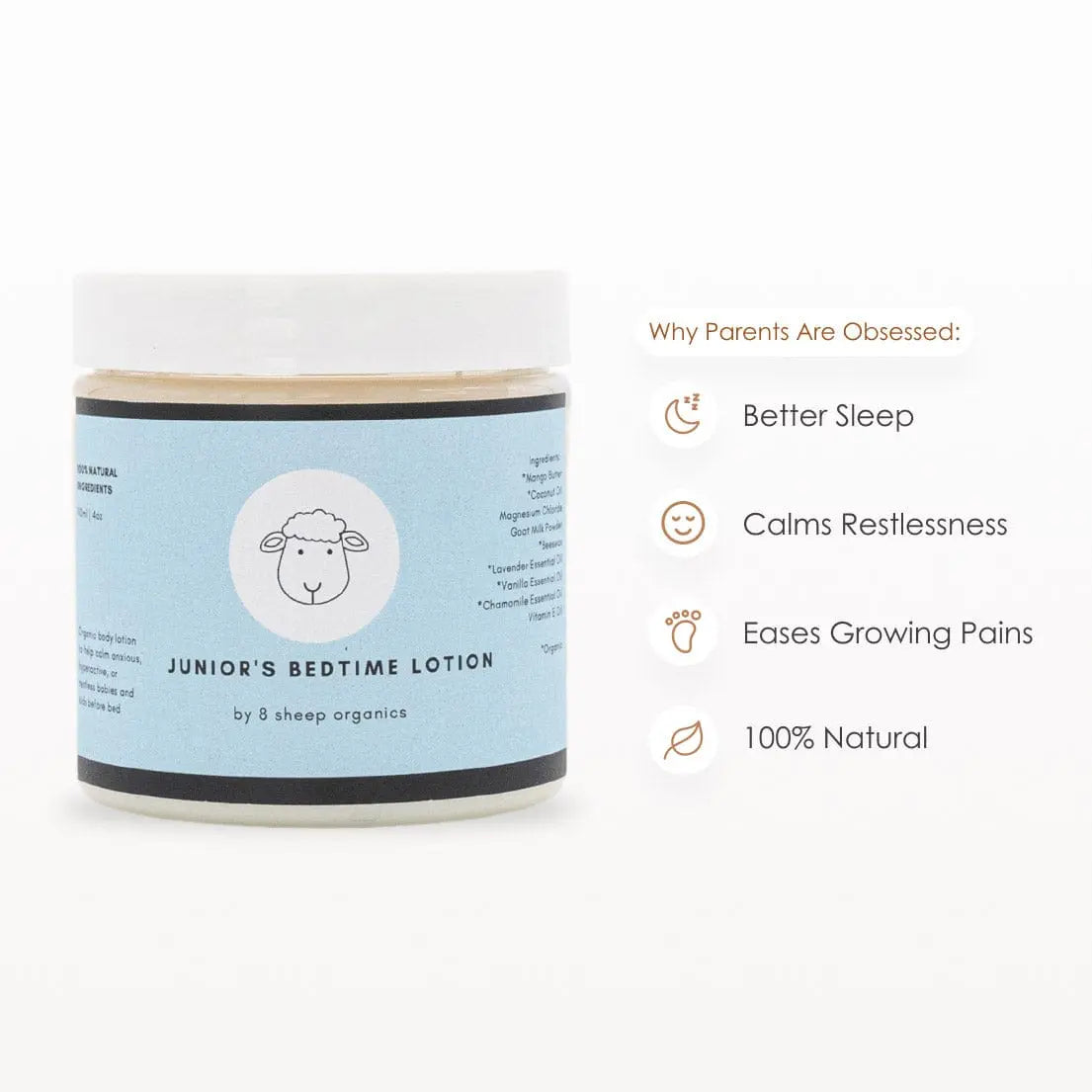 Junior's Bedtime Lotion 8 Sheep Organics