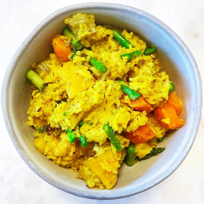 Golden Beet Asparagus Kitchari